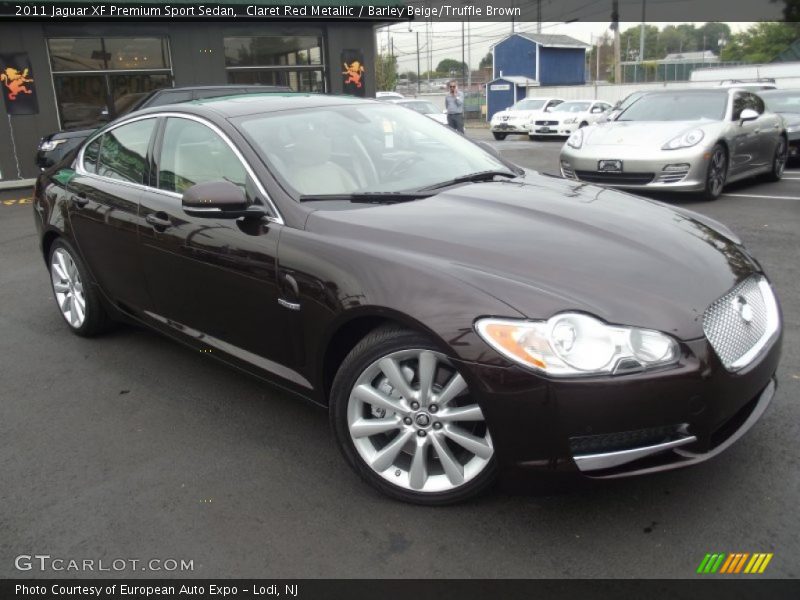 Claret Red Metallic / Barley Beige/Truffle Brown 2011 Jaguar XF Premium Sport Sedan