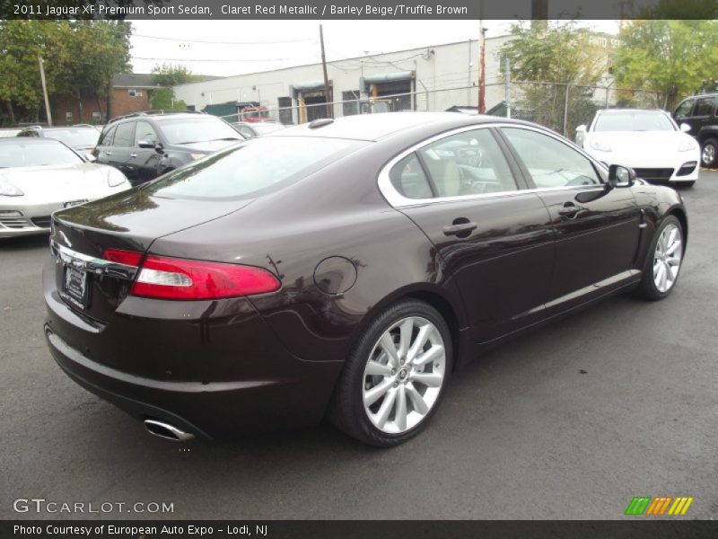 Claret Red Metallic / Barley Beige/Truffle Brown 2011 Jaguar XF Premium Sport Sedan