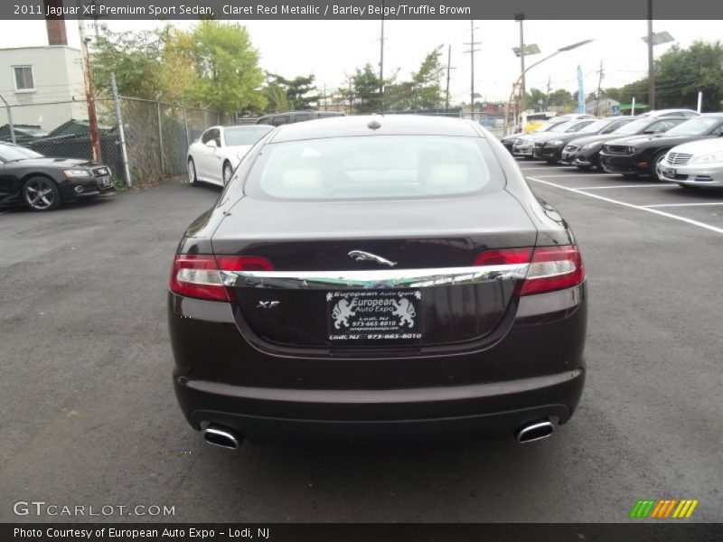 Claret Red Metallic / Barley Beige/Truffle Brown 2011 Jaguar XF Premium Sport Sedan