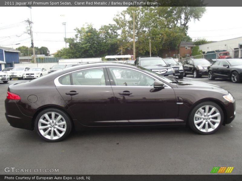 Claret Red Metallic / Barley Beige/Truffle Brown 2011 Jaguar XF Premium Sport Sedan