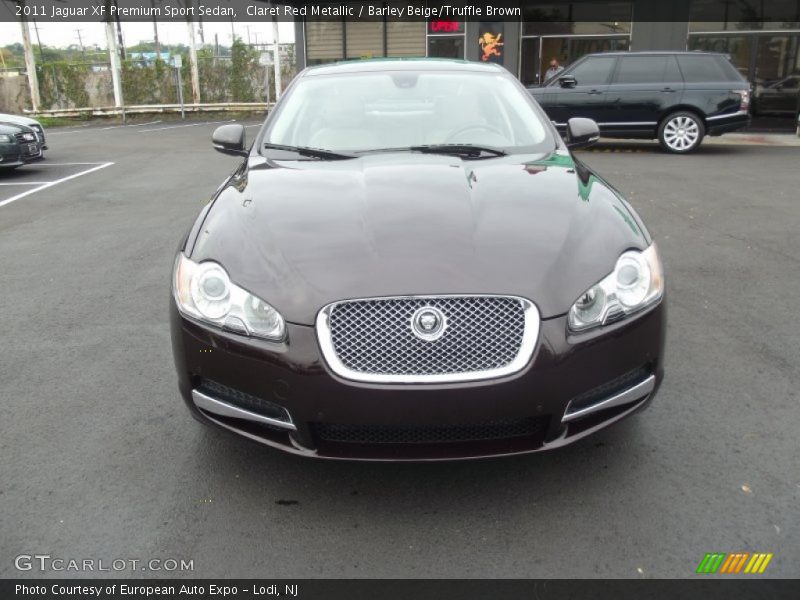 Claret Red Metallic / Barley Beige/Truffle Brown 2011 Jaguar XF Premium Sport Sedan