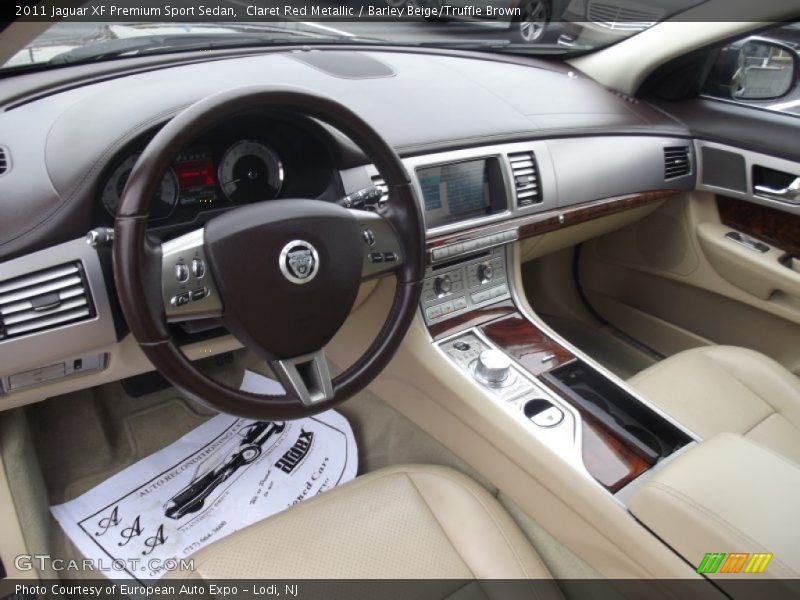 Claret Red Metallic / Barley Beige/Truffle Brown 2011 Jaguar XF Premium Sport Sedan