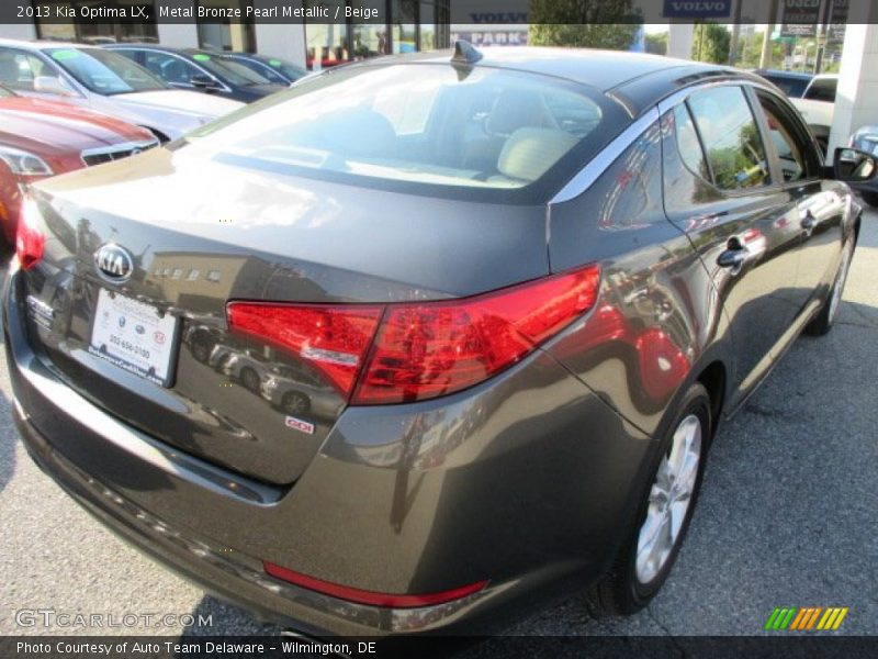 Metal Bronze Pearl Metallic / Beige 2013 Kia Optima LX