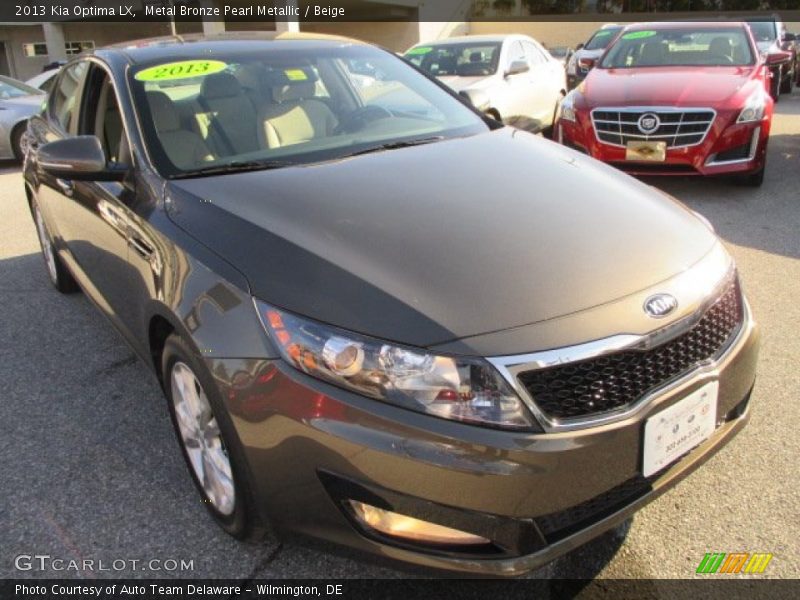 Metal Bronze Pearl Metallic / Beige 2013 Kia Optima LX