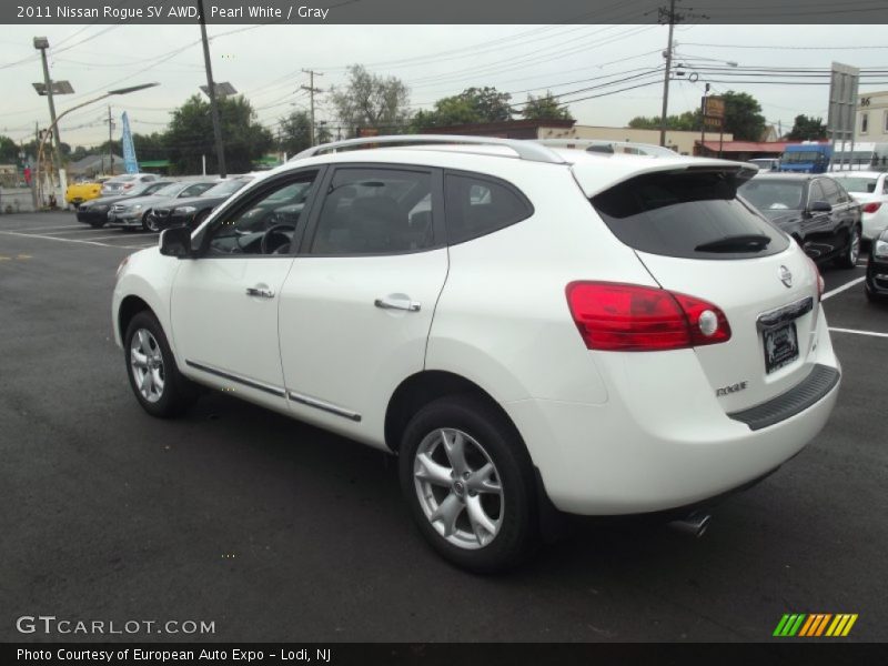 Pearl White / Gray 2011 Nissan Rogue SV AWD