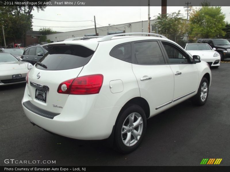 Pearl White / Gray 2011 Nissan Rogue SV AWD