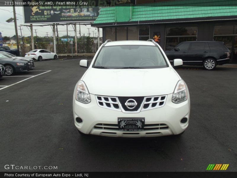 Pearl White / Gray 2011 Nissan Rogue SV AWD
