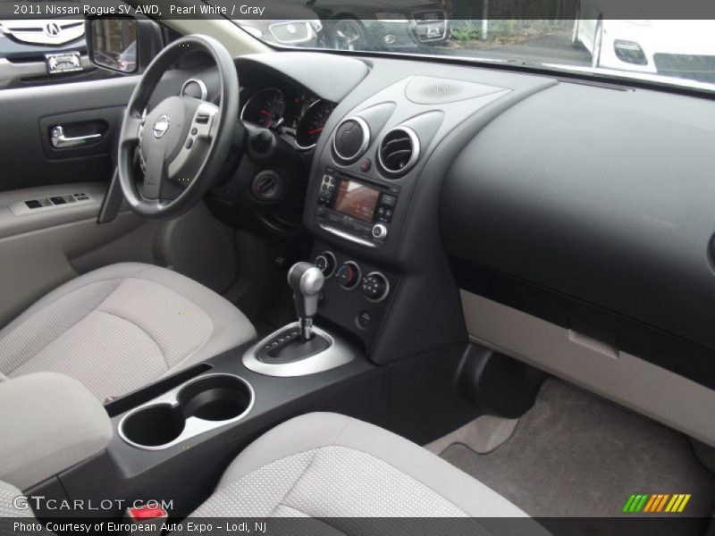 Pearl White / Gray 2011 Nissan Rogue SV AWD
