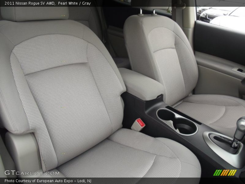 Pearl White / Gray 2011 Nissan Rogue SV AWD