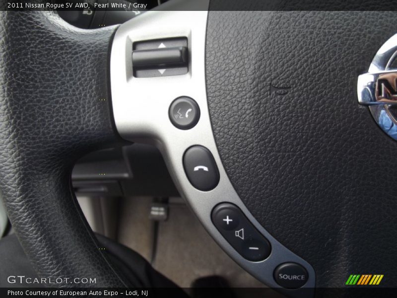 Pearl White / Gray 2011 Nissan Rogue SV AWD