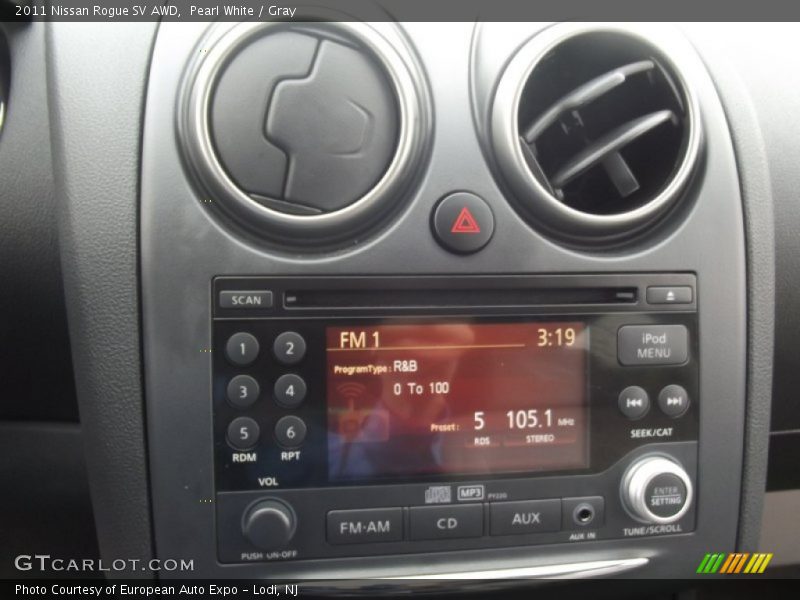 Pearl White / Gray 2011 Nissan Rogue SV AWD