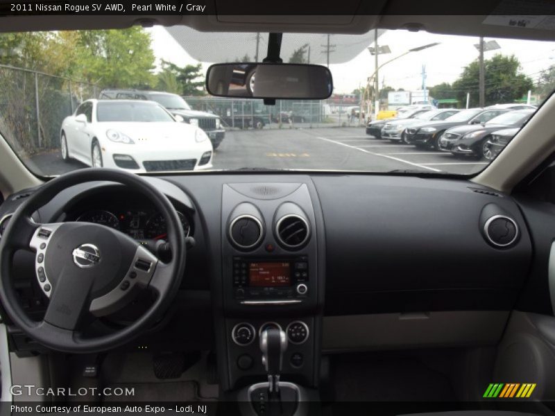 Pearl White / Gray 2011 Nissan Rogue SV AWD