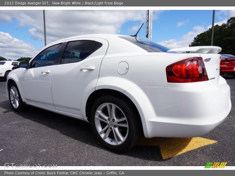 New Bright White / Black/Light Frost Beige 2013 Dodge Avenger SXT