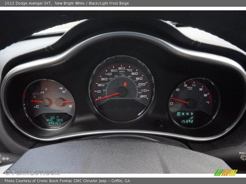 New Bright White / Black/Light Frost Beige 2013 Dodge Avenger SXT