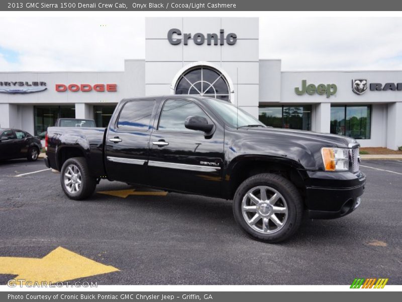 Onyx Black / Cocoa/Light Cashmere 2013 GMC Sierra 1500 Denali Crew Cab