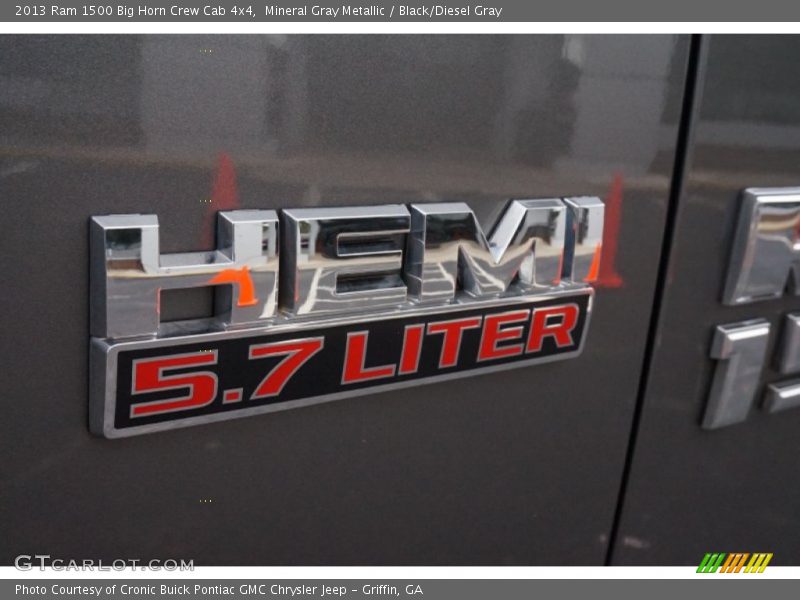 Mineral Gray Metallic / Black/Diesel Gray 2013 Ram 1500 Big Horn Crew Cab 4x4