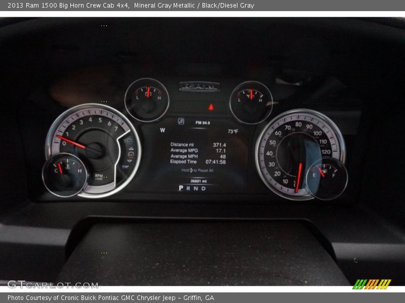 Mineral Gray Metallic / Black/Diesel Gray 2013 Ram 1500 Big Horn Crew Cab 4x4