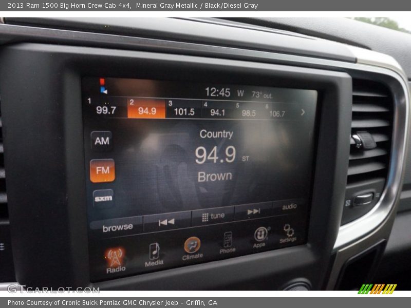 Mineral Gray Metallic / Black/Diesel Gray 2013 Ram 1500 Big Horn Crew Cab 4x4