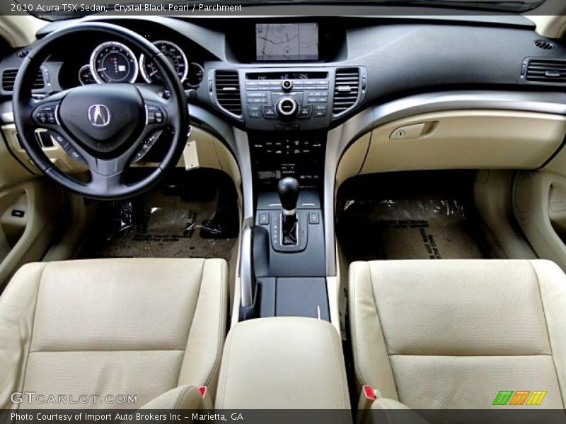 Crystal Black Pearl / Parchment 2010 Acura TSX Sedan