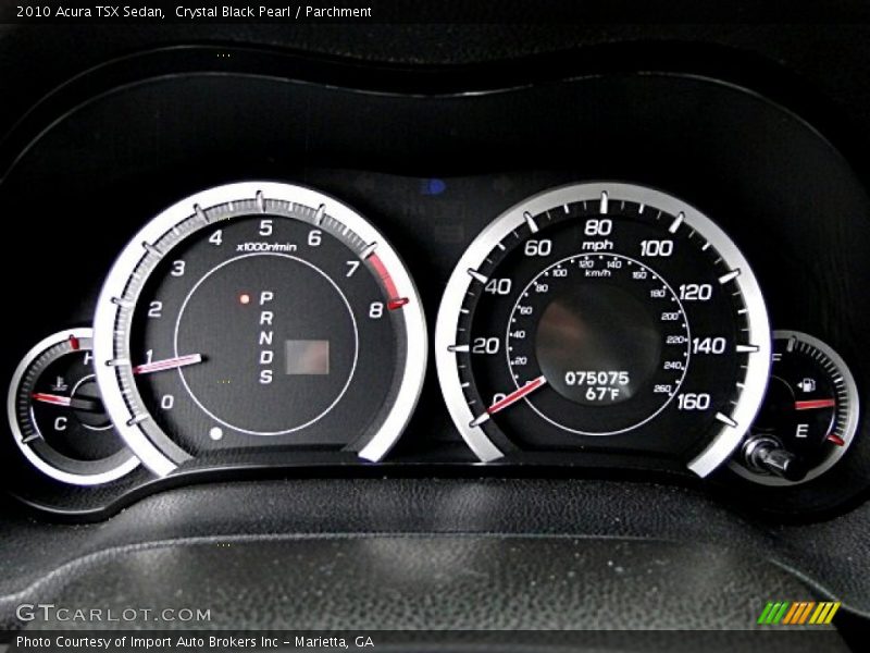 Crystal Black Pearl / Parchment 2010 Acura TSX Sedan