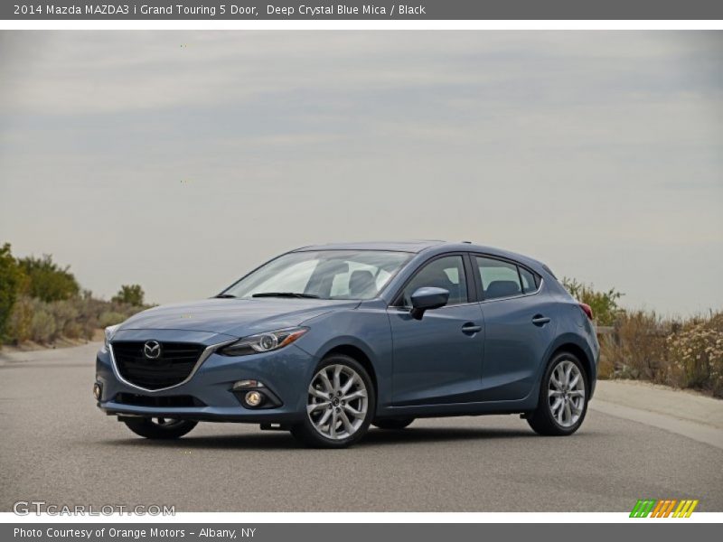 Deep Crystal Blue Mica / Black 2014 Mazda MAZDA3 i Grand Touring 5 Door