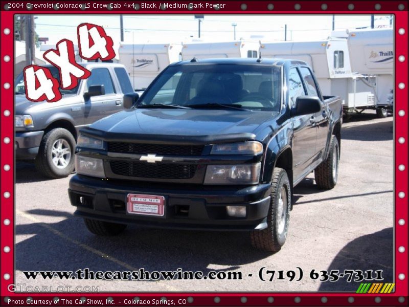 Black / Medium Dark Pewter 2004 Chevrolet Colorado LS Crew Cab 4x4