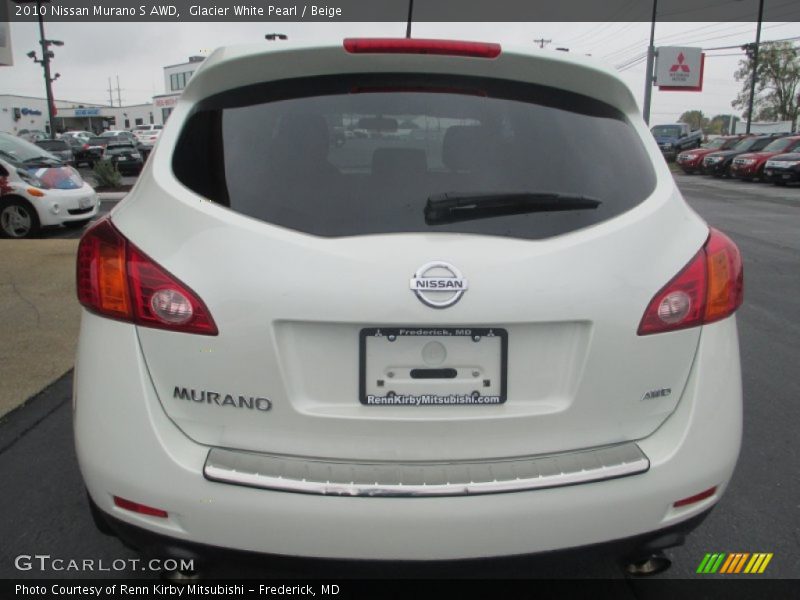 Glacier White Pearl / Beige 2010 Nissan Murano S AWD