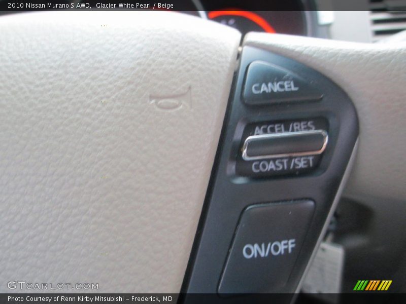 Glacier White Pearl / Beige 2010 Nissan Murano S AWD
