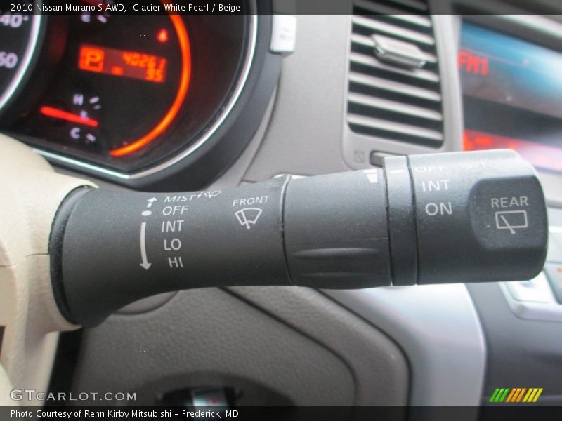 Glacier White Pearl / Beige 2010 Nissan Murano S AWD