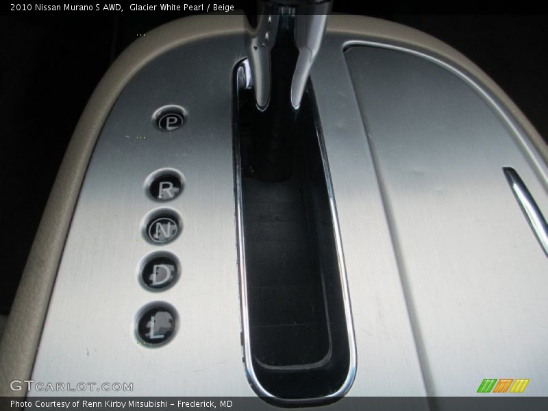 Glacier White Pearl / Beige 2010 Nissan Murano S AWD