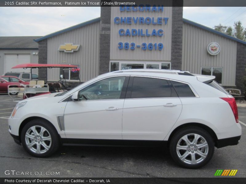 Platinum Ice Tricoat / Shale/Brownstone 2015 Cadillac SRX Performance