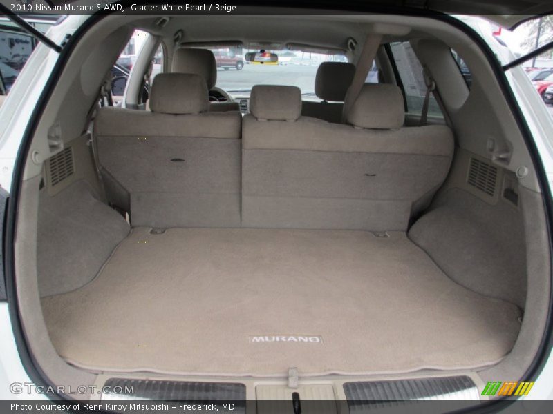 Glacier White Pearl / Beige 2010 Nissan Murano S AWD