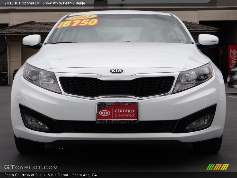 Snow White Pearl / Beige 2013 Kia Optima LX