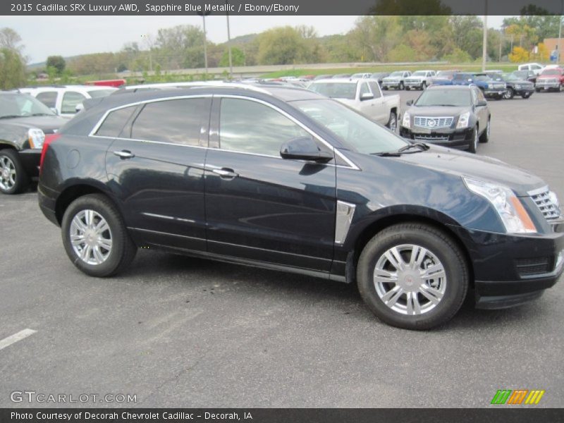Sapphire Blue Metallic / Ebony/Ebony 2015 Cadillac SRX Luxury AWD