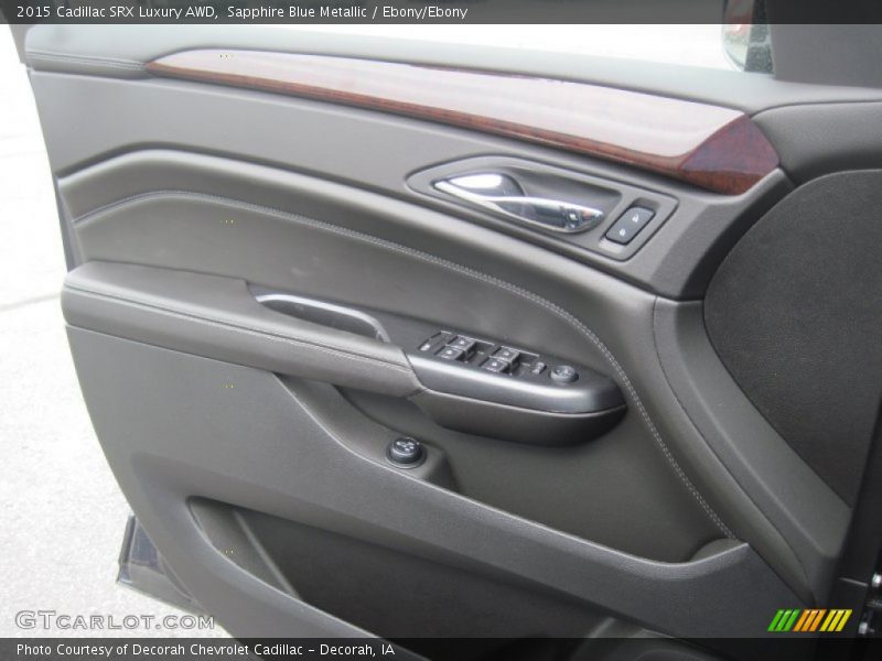 Sapphire Blue Metallic / Ebony/Ebony 2015 Cadillac SRX Luxury AWD