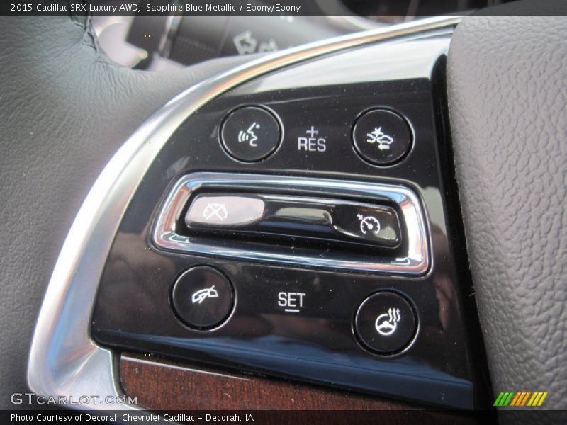 Sapphire Blue Metallic / Ebony/Ebony 2015 Cadillac SRX Luxury AWD