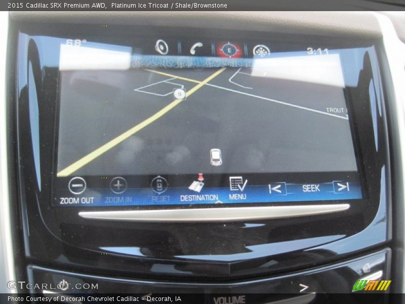 Platinum Ice Tricoat / Shale/Brownstone 2015 Cadillac SRX Premium AWD