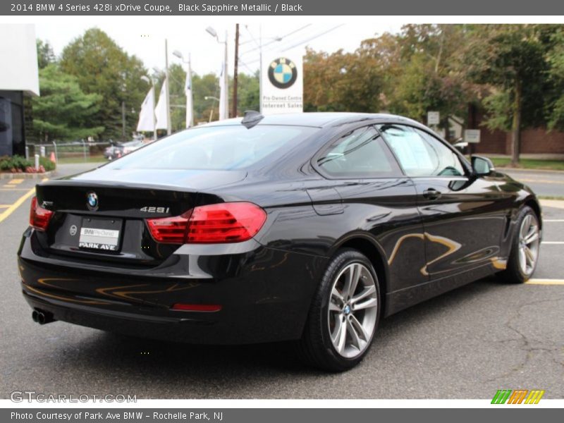 Black Sapphire Metallic / Black 2014 BMW 4 Series 428i xDrive Coupe