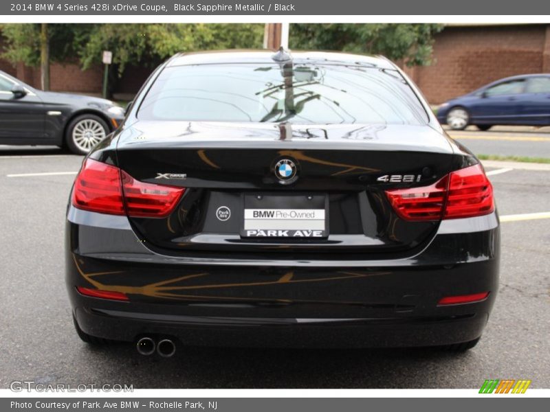 Black Sapphire Metallic / Black 2014 BMW 4 Series 428i xDrive Coupe