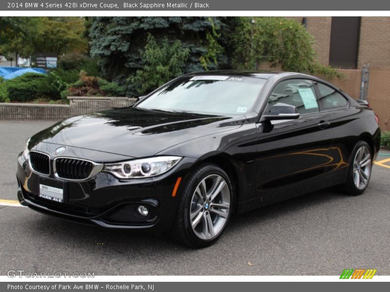 Black Sapphire Metallic / Black 2014 BMW 4 Series 428i xDrive Coupe