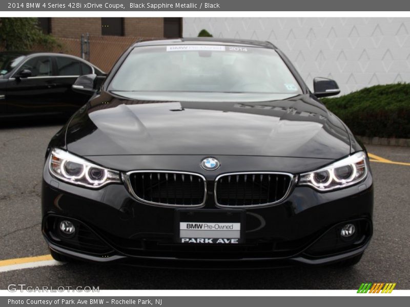Black Sapphire Metallic / Black 2014 BMW 4 Series 428i xDrive Coupe