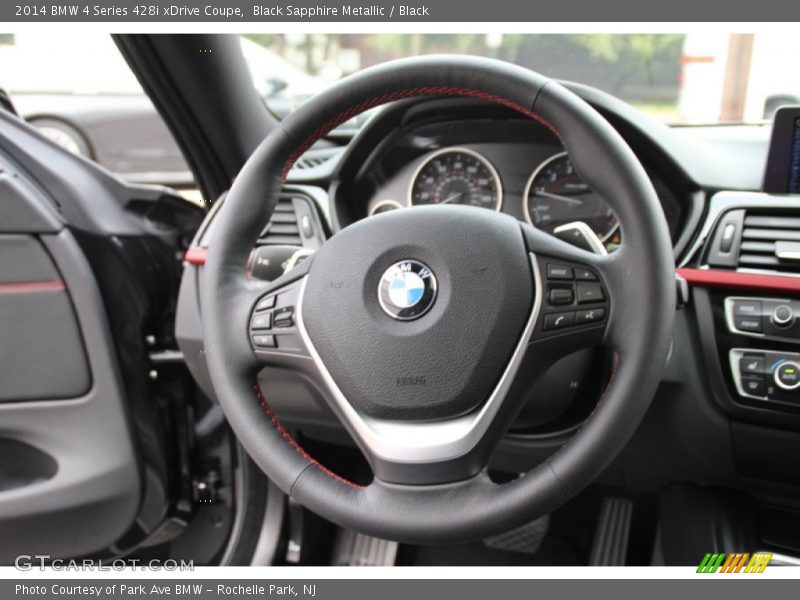 Black Sapphire Metallic / Black 2014 BMW 4 Series 428i xDrive Coupe