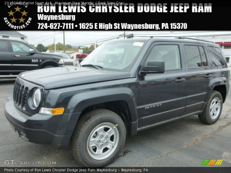 Maximum Steel Metallic / Dark Slate Gray 2015 Jeep Patriot Sport 4x4