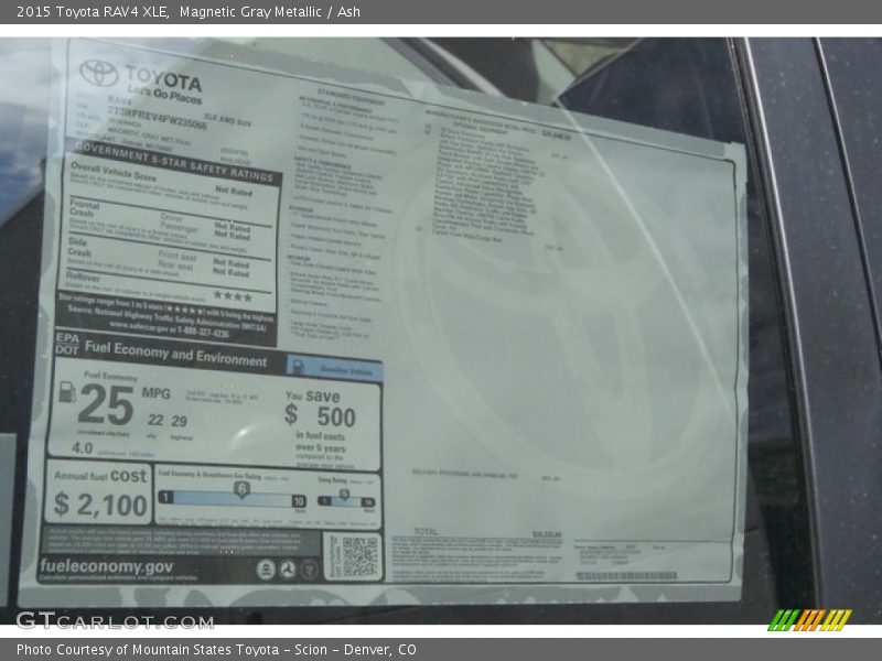 Magnetic Gray Metallic / Ash 2015 Toyota RAV4 XLE