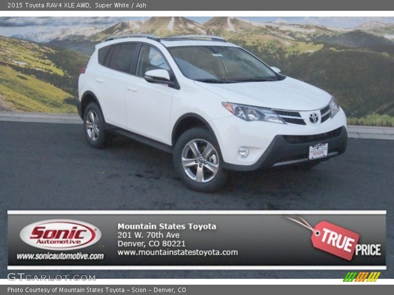 Super White / Ash 2015 Toyota RAV4 XLE AWD