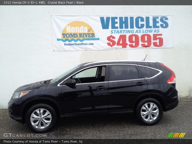 Crystal Black Pearl / Black 2012 Honda CR-V EX-L 4WD