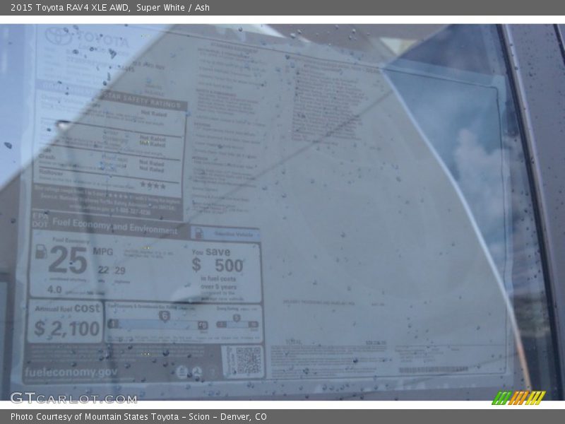 Super White / Ash 2015 Toyota RAV4 XLE AWD