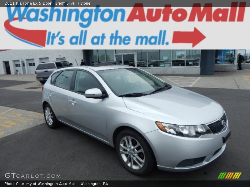 Bright Silver / Stone 2011 Kia Forte EX 5 Door