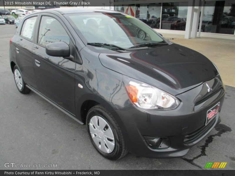 Thunder Gray / Black 2015 Mitsubishi Mirage DE