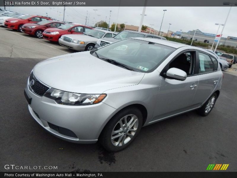 Bright Silver / Stone 2011 Kia Forte EX 5 Door